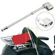 fengchenda New Chrome Motorcycle Flag Pole Rear Luggage Rack Mount For Honda Gl1800 Gl1500